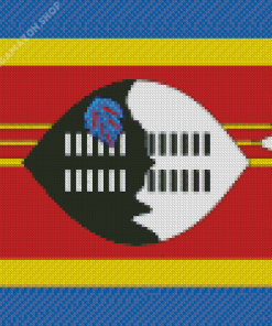 Flag Of Swaziland Diamond Painting