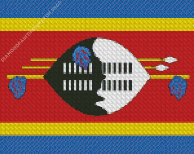 Flag Of Swaziland Diamond Painting