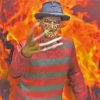 Freddy Krueger On Fire Diamond Painting