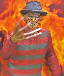 Freddy Krueger On Fire Diamond Painting