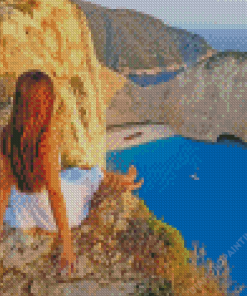 Girl In Zakynthos Diamond Painting