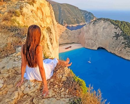 Girl In Zakynthos Diamond Painting