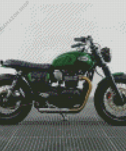 Green Triumph Bonneville Diamond Painting