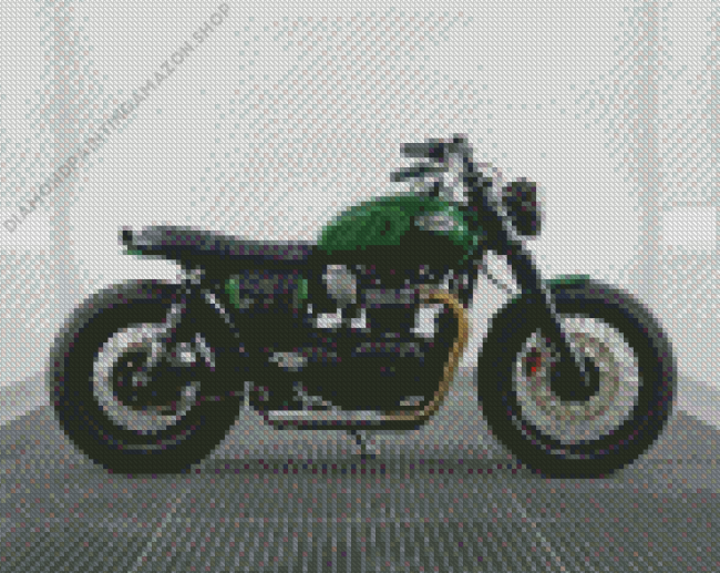 Green Triumph Bonneville Diamond Painting