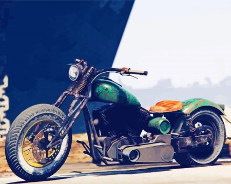 Green Rat Bike Diamond Painting