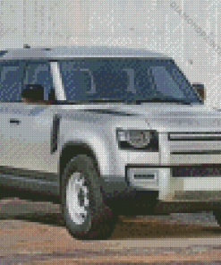 Grey Land Rover Diamond Painting