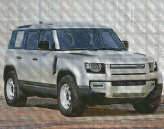 Grey Land Rover Diamond Painting