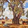 Hans Heysen The Red Gum Diamond Painting