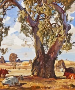 Hans Heysen The Red Gum Diamond Painting