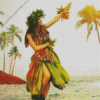 Hawaiian Girl Hula Dance Diamond Painting