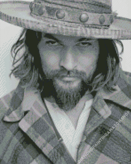 Jason Momoa Black And White Diamond Painting