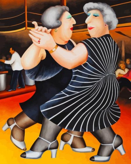 Ladies Dancing By Beryl Cook Diamond Painting