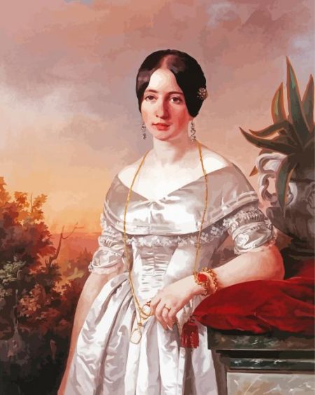 Lady With A Lorgnette By Jozsef Borsos Diamond Painting