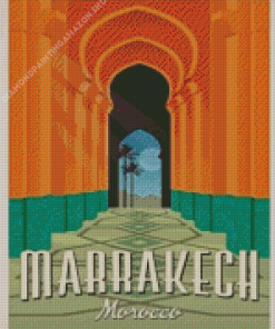 Marrakech City Morocco Poster Diamond Painting