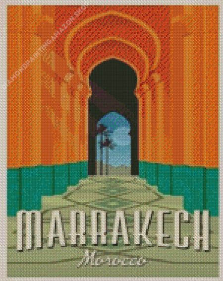 Marrakech City Morocco Poster Diamond Painting