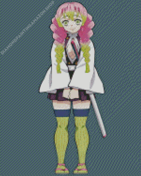 Mitsuri Kanroji Anime Girl Diamond Painting
