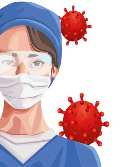 Nurse Using Face Mask And Glasses Diamond Painting