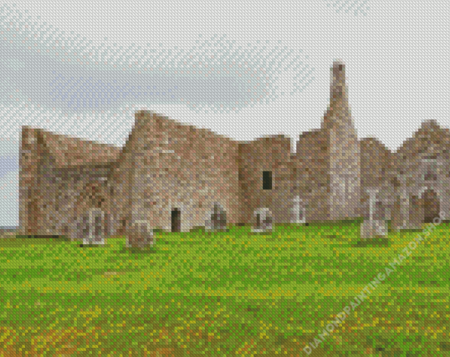 Old Buildings Clonmacnoise Diamond Painting