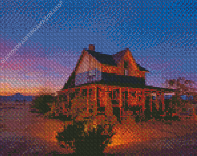 Old Farm House Sunset Diamond Painting