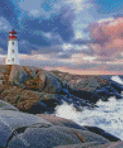 Peggys Point Lighthouse Diamond Painting