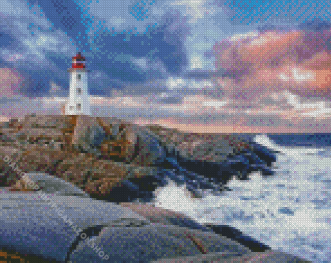 Peggys Point Lighthouse Diamond Painting