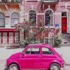 Pink Fiat 500 Diamond Painting