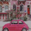 Pink Fiat 500 Diamond Painting