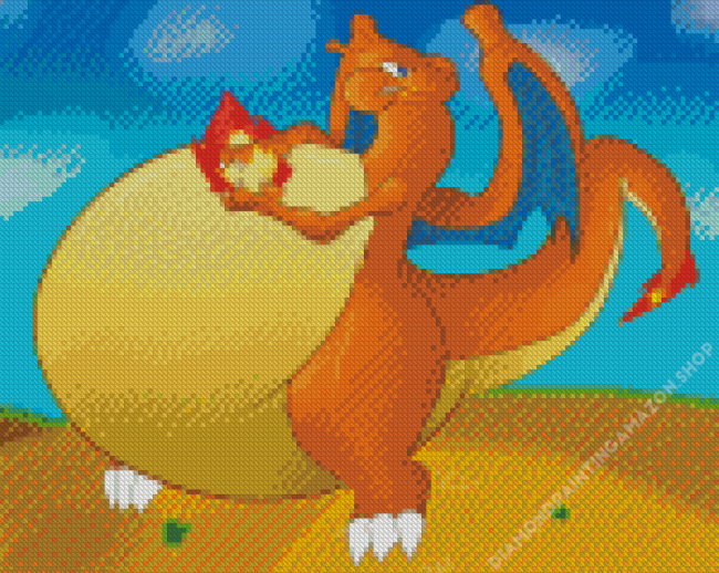 Pokemon Dragonite Inflation Diamond Painting