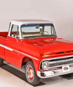 Red 1966 Chevy Pickup Diamond Painting