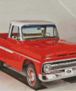 Red 1966 Chevy Pickup Diamond Painting