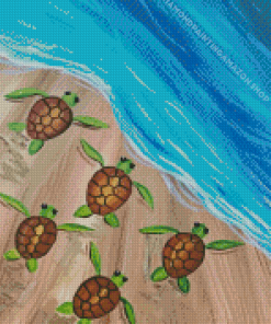 Sea Baby Turtles Art Diamond Painting