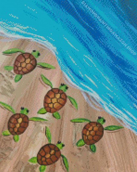 Sea Baby Turtles Art Diamond Painting