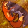 Sleeping Fox And Wolf Diamond Painting