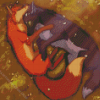 Sleeping Fox And Wolf Diamond Painting