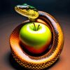 Snake And Green Apple Diamond Painting