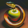 Snake And Green Apple Diamond Painting