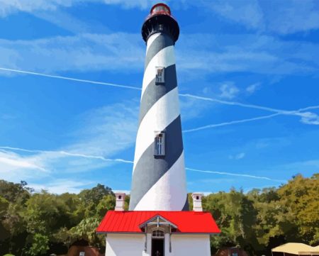 St Augustine Lighthouse And Maritime Museum Diamond Painting