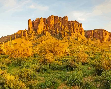 Superstition Mountains Arizona Diamond Painting