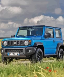 Suzuki Jimny Blue Car Diamond Painting