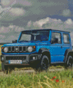 Suzuki Jimny Blue Car Diamond Painting