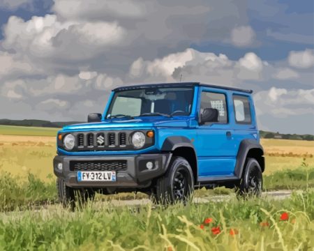 Suzuki Jimny Blue Car Diamond Painting