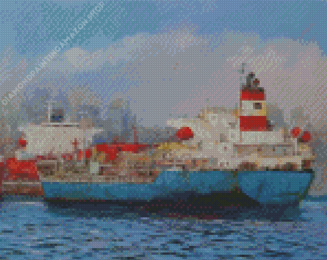 Tanker Ships Art Diamond Painting