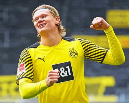 The Footballer Erling Haaland Diamond Painting