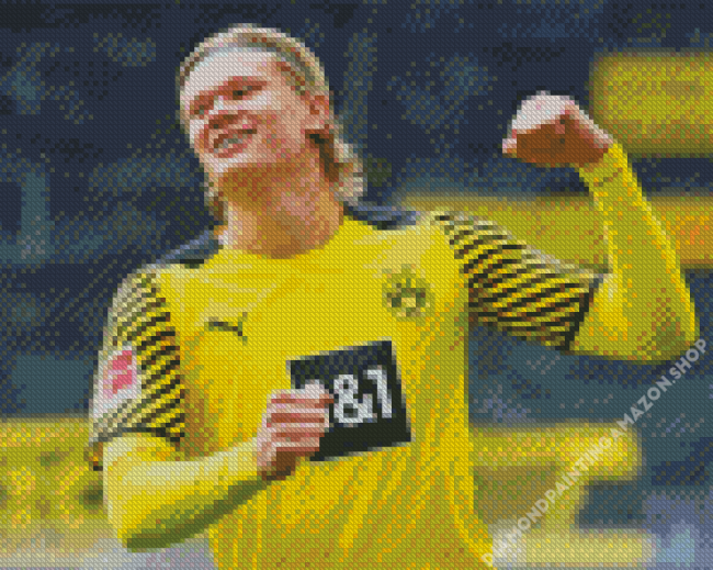 The Footballer Erling Haaland Diamond Painting