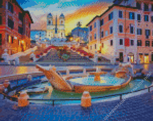 The Spanish Steps Monument Diamond Painting