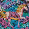 Unicorn Art Fuzzy Diamond Painting