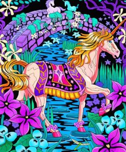 Unicorn Art Fuzzy Diamond Painting