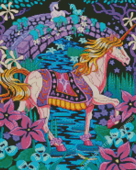 Unicorn Art Fuzzy Diamond Painting