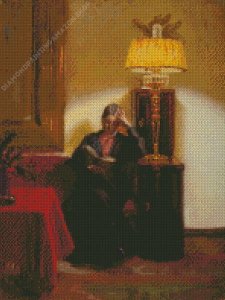 Vintage Woman Reading Anna Ancher Diamond Painting