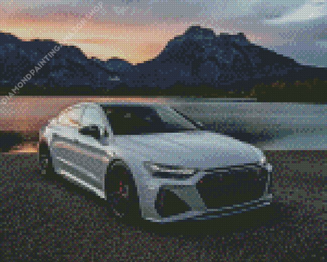 White Audi Rs7 Diamond Painting